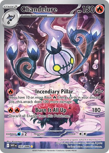 Chandelure 103/086 card from SV: White Flare