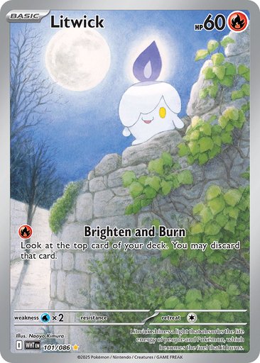 Litwick 101/086 card from SV: White Flare