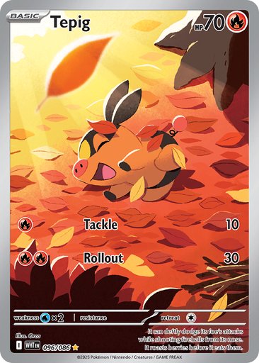 Tepig 096/086 card from SV: White Flare