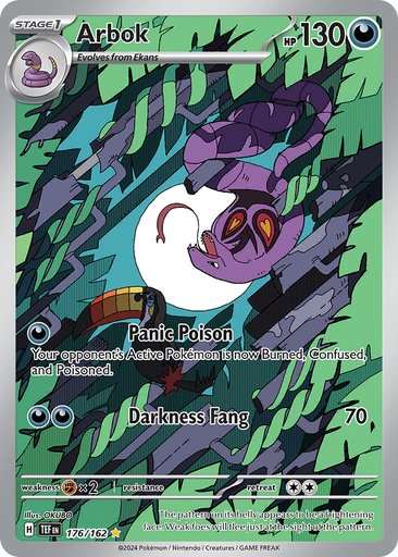Arbok 176/162 card from SV05: Temporal Forces