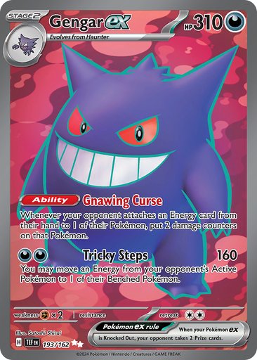 Gengar ex 193/162 card from SV05: Temporal Forces