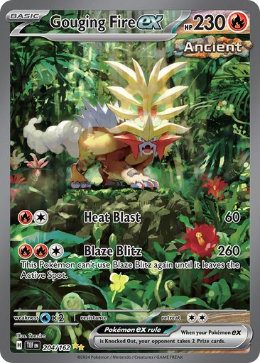 Gouging Fire ex 204/162 card from SV05: Temporal Forces
