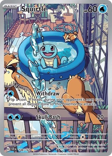 Squirtle 148/142 card from SV07: Stellar Crown