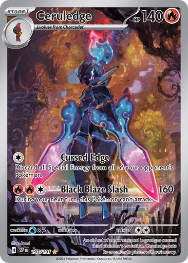 Ceruledge 197/191 card from SV08: Surging Sparks