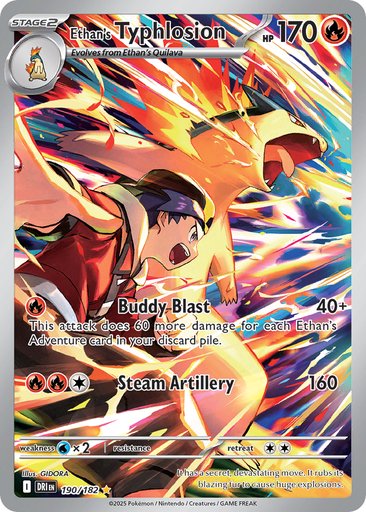 Ethan's Typhlosion 190/182 card from SV10: Destined Rivals