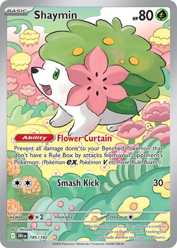 Shaymin 185/182 card from SV10: Destined Rivals