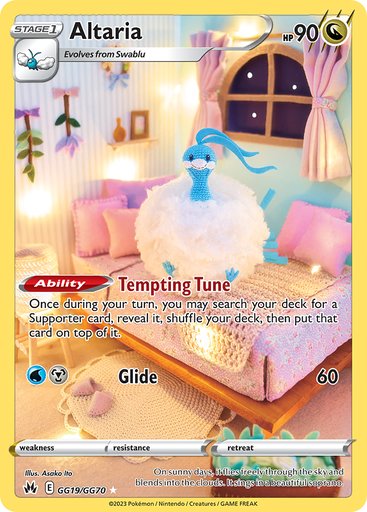 Altaria GG19/GG70 card from SWSH: Crown Zenith: Galarian Gallery