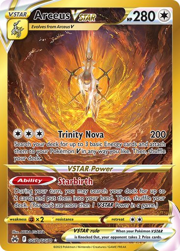 Arceus VSTAR (Secret) GG70/GG70 card from SWSH: Crown Zenith: Galarian Gallery