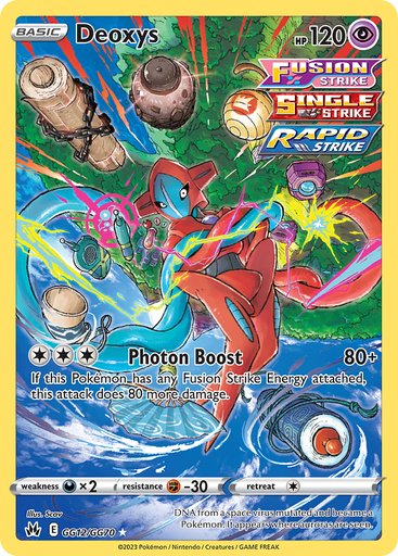 Deoxys GG12/GG70 card from SWSH: Crown Zenith: Galarian Gallery