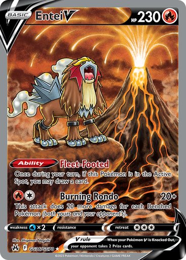 Entei V GG36/GG70 card from SWSH: Crown Zenith: Galarian Gallery
