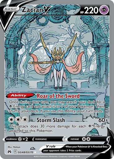 Zacian V GG48/GG70 card from SWSH: Crown Zenith: Galarian Gallery