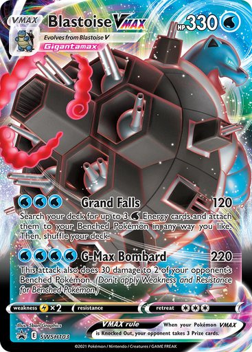 Blastoise VMAX SWSH103 card from SWSH: Sword & Shield Promo Cards