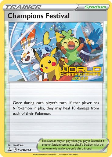 Champions Festival (World Championships 2022) SWSH296 card from SWSH: Sword & Shield Promo Cards