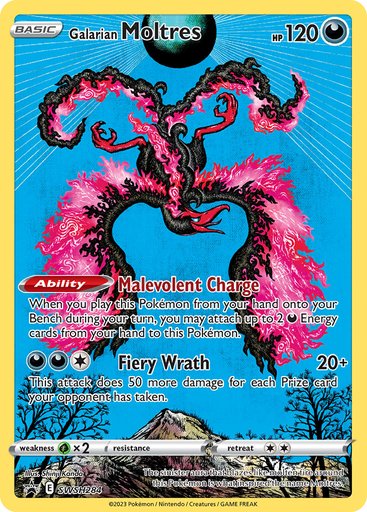 Galarian Moltres SWSH284 card from SWSH: Sword & Shield Promo Cards
