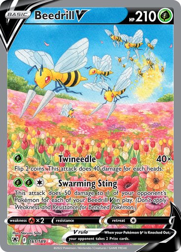 Beedrill V (Alternate Full Art) 161/189 card from SWSH10: Astral Radiance