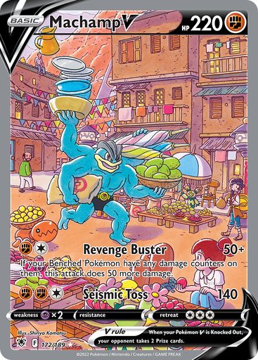 Machamp V (Alternate Full Art) 172/189 card from SWSH10: Astral Radiance