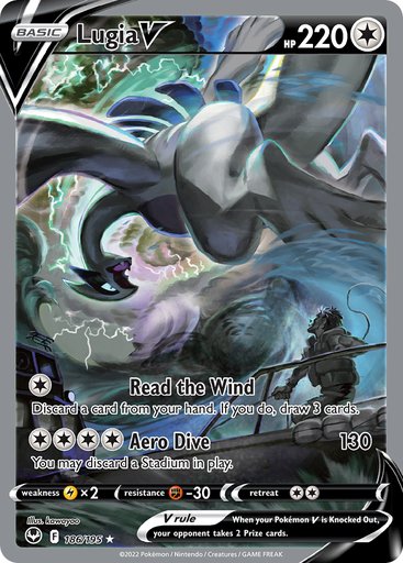 Lugia V (Alternate Full Art) 186/195 card from SWSH12: Silver Tempest