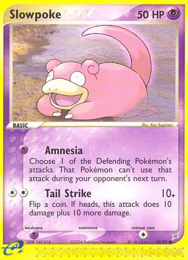 Slowpoke 45/95 card from Team Magma vs Team Aqua