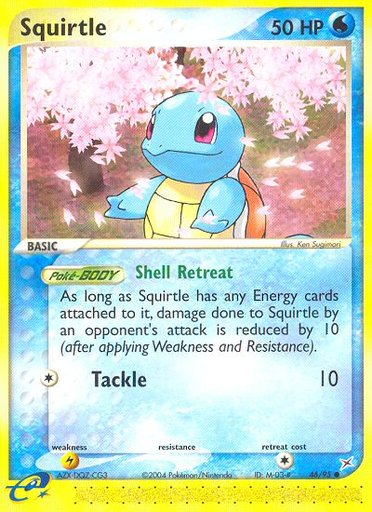 Squirtle 46/95 card from Team Magma vs Team Aqua