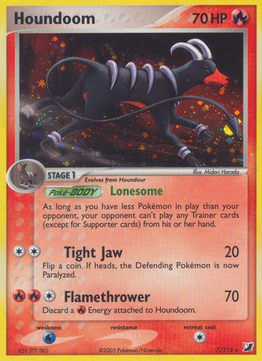 Houndoom 7/115 card from Unseen Forces