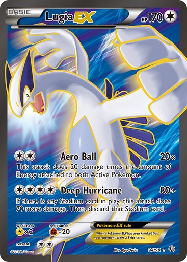 Lugia EX (94 Full Art) 94/98 card from XY - Ancient Origins