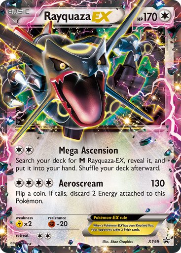Rayquaza EX (Shiny) XY69 card from XY Promos