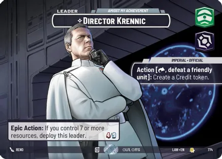 Director Krennic - Amidst My Achievement (Showcase) 774 card from A Lawless Time
