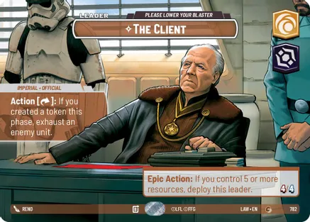 The Client - Please Lower Your Blaster (Showcase) 782 card from A Lawless Time