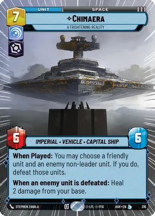 Chimaera - A Frightening Reality (Hyperspace) 316 card from Ashes of the Empire