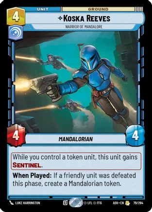 Koska Reeves - Warrior of Mandalore 79/264 card from Ashes of the Empire