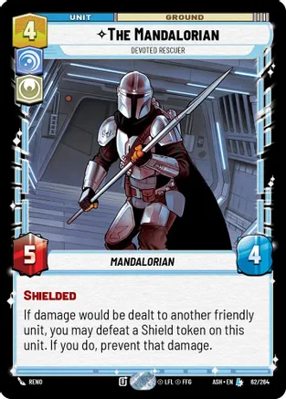 The Mandalorian - Devoted Rescuer 62/264 card from Ashes of the Empire