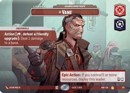 Vane - Quarrelsome Pirate (Showcase) 778 card from Ashes of the Empire