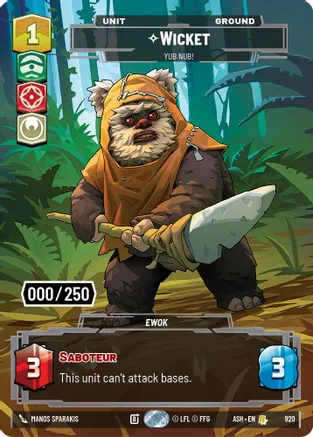 Wicket - Yub Nub! (Serialized) 920 card from Ashes of the Empire