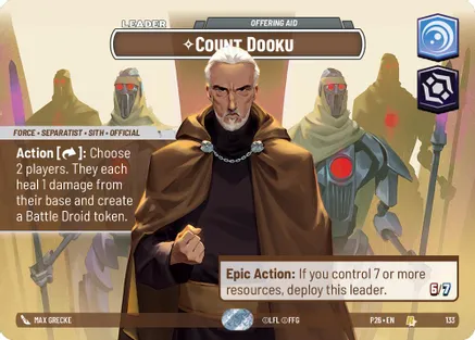 Count Dooku - Offering Aid 133 card from Galactic Championship 2026