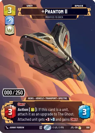 Phantom II - Modified to Dock (Serialized) 1091 card from Jump to Lightspeed