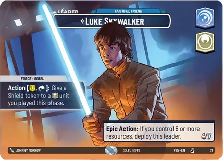 Luke Skywalker - Faithful Friend 72 card from Organized Play Promos