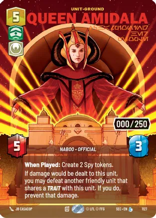 Queen Amidala - Championing Her People (Serialized) 1127 card from Secrets of Power