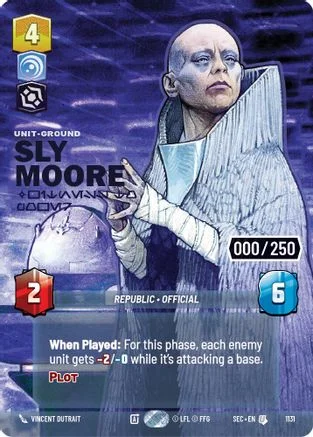 Sly Moore - Witness to Power (Serialized) 1131 card from Secrets of Power