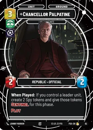 Chancellor Palpatine - I Am the Senate 62 card from Sector and Regional Promos: Season 1