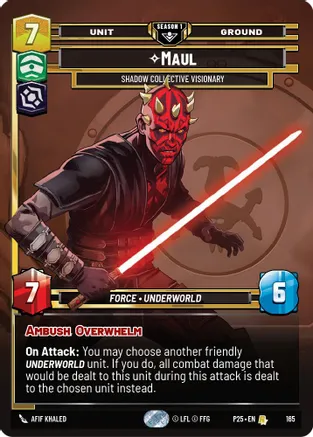 Maul - Shadow Collective Visionary (165) 165 card from Sector and Regional Promos: Season 1