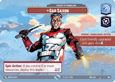 Gar Saxon - Viceroy of Mandalore (Showcase) 263 card from Shadows of the Galaxy