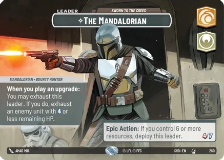 The Mandalorian - Sworn To The Creed (Showcase) 280 card from Shadows of the Galaxy