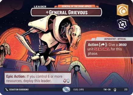 General Grievous - General of the Droid Armies (Showcase) 272 card from Twilight of the Republic