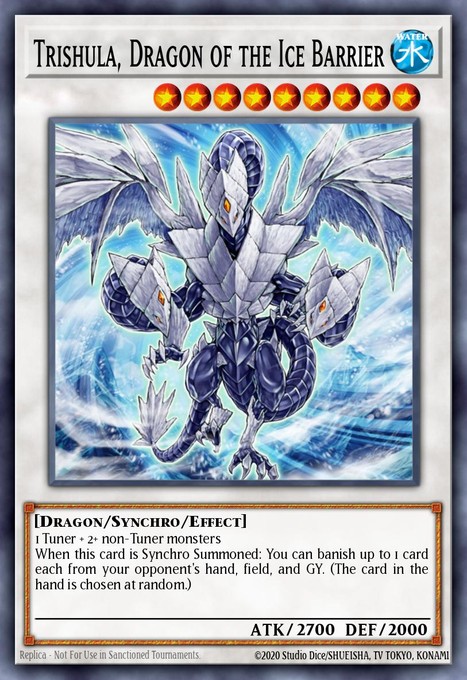Trishula, Dragon of the Ice Barrier (UTR) AP08-EN001 card from Astral Pack 8