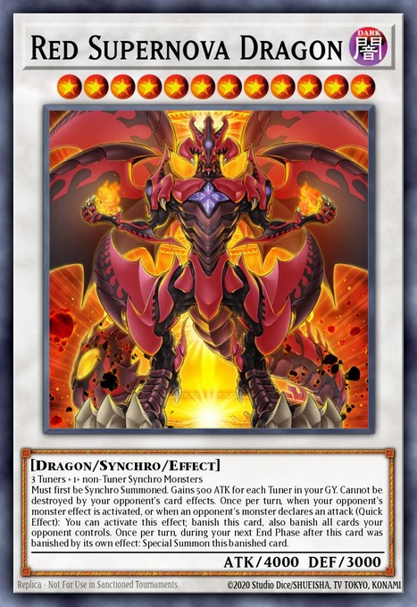 Red Supernova Dragon (Starlight Rare) BLGG-EN139 card from Battles of Legend: Glorious Gallery