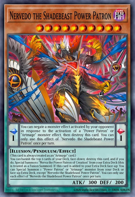 Nervedo the Shadebeast Power Patron BLZD-EN011 card from Blazing Dominion
