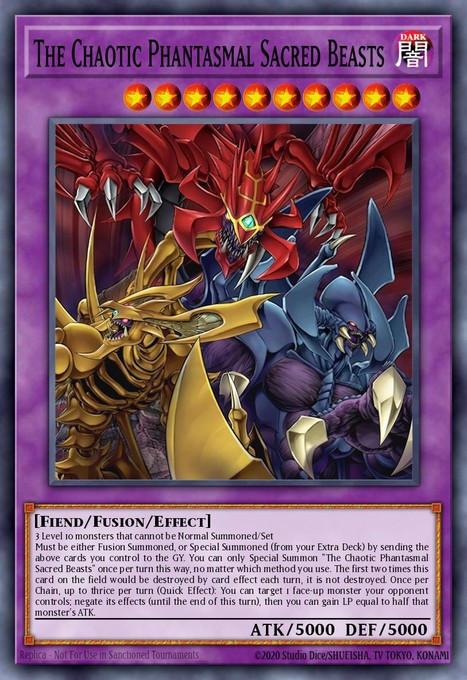 The Chaotic Phantasmal Sacred Beasts (Starlight Rare) CORI-EN029 card from Chaos Origins
