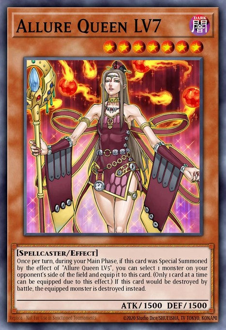 Allure Queen LV7 (UTR) CDIP-EN008 card from Cyberdark Impact