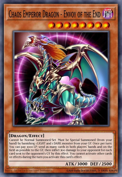 Chaos Emperor Dragon - Envoy of the End DR2-EN056 card from Dark Revelation Volume 2