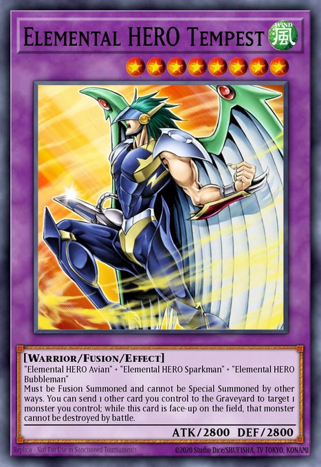 Elemental Hero Tempest DR04-EN094 card from Dark Revelation Volume 4